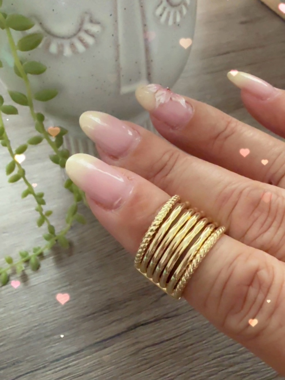 Gold Multi-Band Stacked Ring - Women's Fashion Jewelry